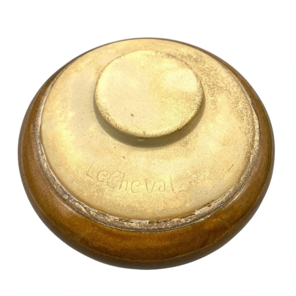 Le Cheval Studio Pottery Lidded Vessel Brown‎ Glazed Stoneware Trinket Bowl